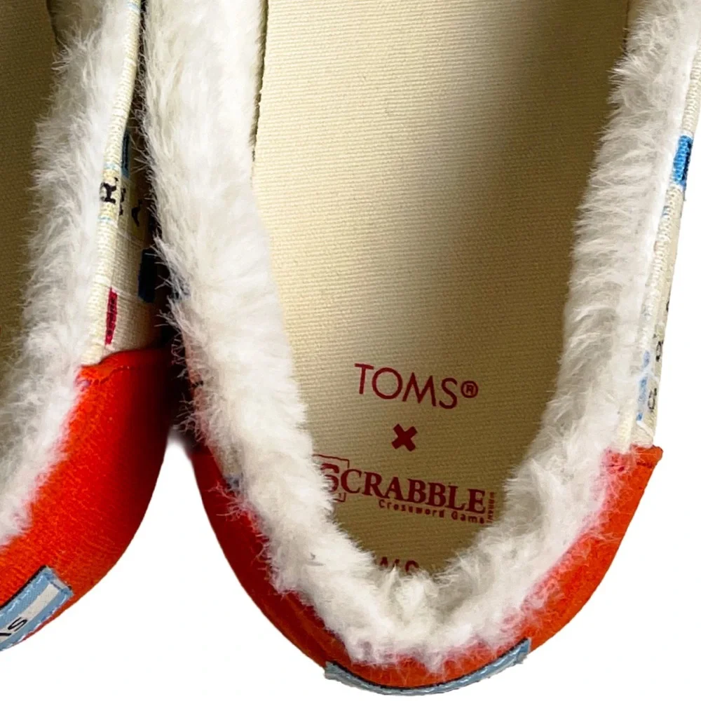TOMS x SCRABBLE Alpargata Classic Canvas Slip On Flats Size 9 NEW - Picture 4 of 8